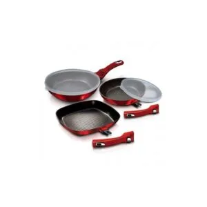 BerlingerHaus BH6796 Burgundy set tiganja 5 delova